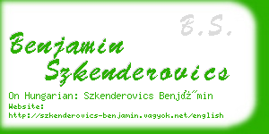 benjamin szkenderovics business card